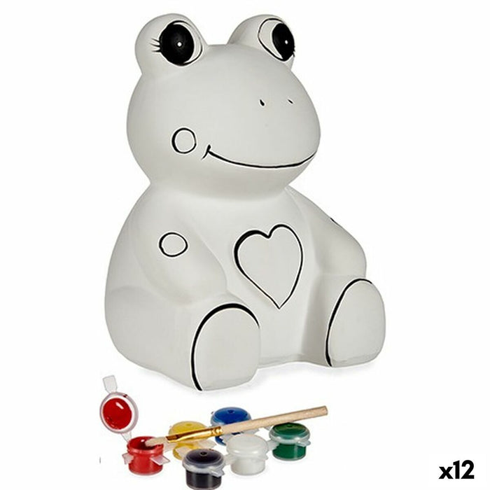 Paint Your Own Money Box Pincello BS1120B BS1120B Ceramic Frog 15,5 x 21,5 x 16 cm (12 Units)