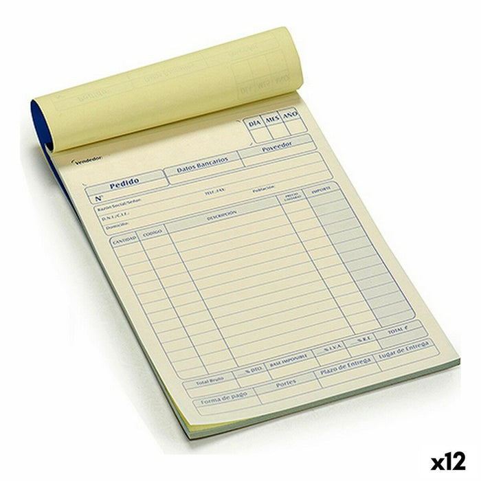 Talonario de Pedidos Pincello AR1607145 14 x 0,5 x 21 cm (12 Unidades)