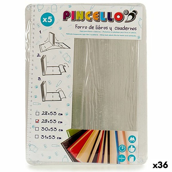 Forro Adhesivo para Libros Pincello 1805002 1805002 Translúcido Plástico 29 x 0,4 x 53 cm (36 Unidades)