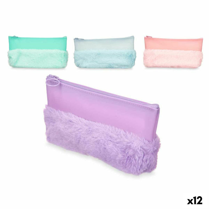School Case Pincello 443 443 Blue Green Purple Pink 21 x 9 x 3 cm Pompom (12 Units)