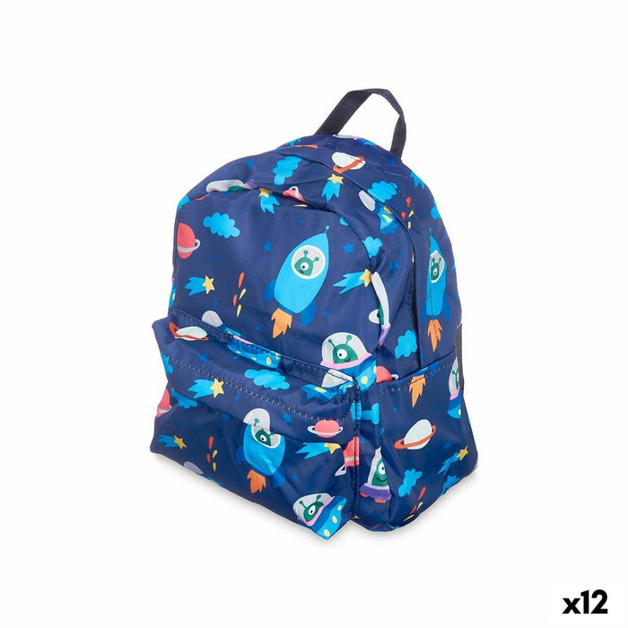 School Bag Pincello 589 589 Multicolour 28 x 12 x 22 cm 22 x 28 x 12 cm Spaceship (12 Units)