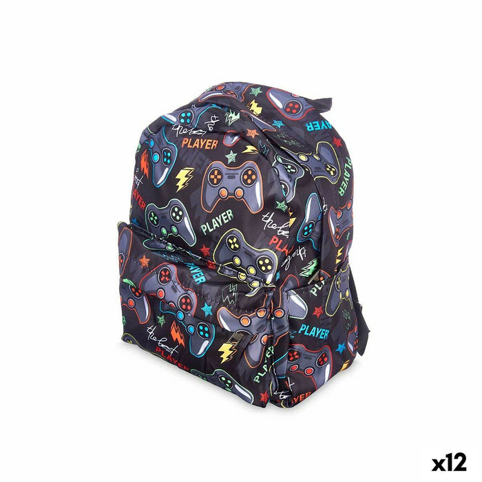 School Bag Pincello 590 Games Multicolour 28 x 12 x 22 cm 22 x 28 x 12 cm (12 Units)