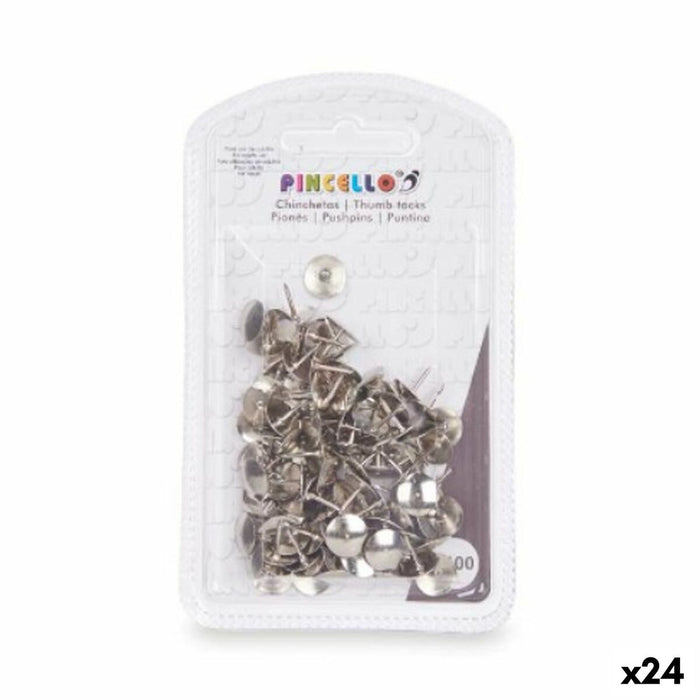 Chinchetas Pincello 395 395 Plateado Metal (24 Unidades)