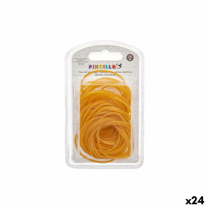 Elastic bands Pincello 402 402 Yellow 7,5 x 12,5 x 2 cm Large (24 Units)