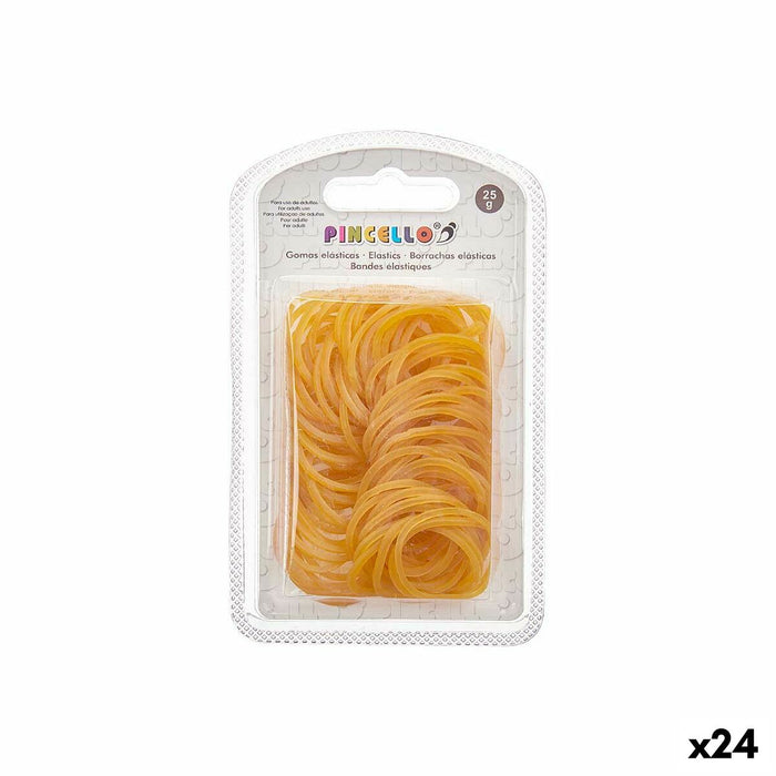 Elastic bands Pincello 403 403 Yellow 7,5 x 13 x 2 cm Small (24 Units)