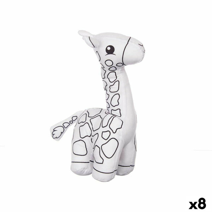 Peluche para Colorear Pincello ST448 ST448 Blanco Negro Tela 17 x 22 x 9 cm Jirafa (8 Unidades)