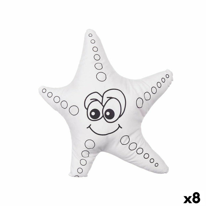 Peluche para Colorear Pincello ST371 ST371 Blanco Negro Tela 26 x 26 x 8 cm Estrella de mar (8 Unidades)