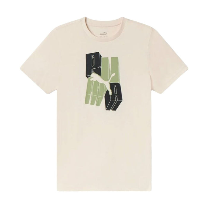 Camiseta de Manga Corta Infantil Puma Essentials+ Graphic Beige