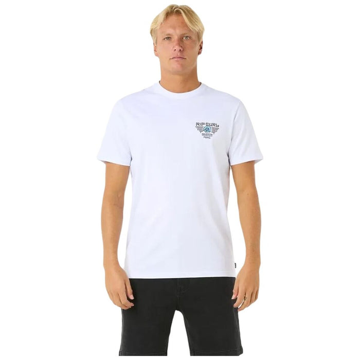Men’s Short Sleeve T-Shirt Rip Curl Desti Animals Tee White