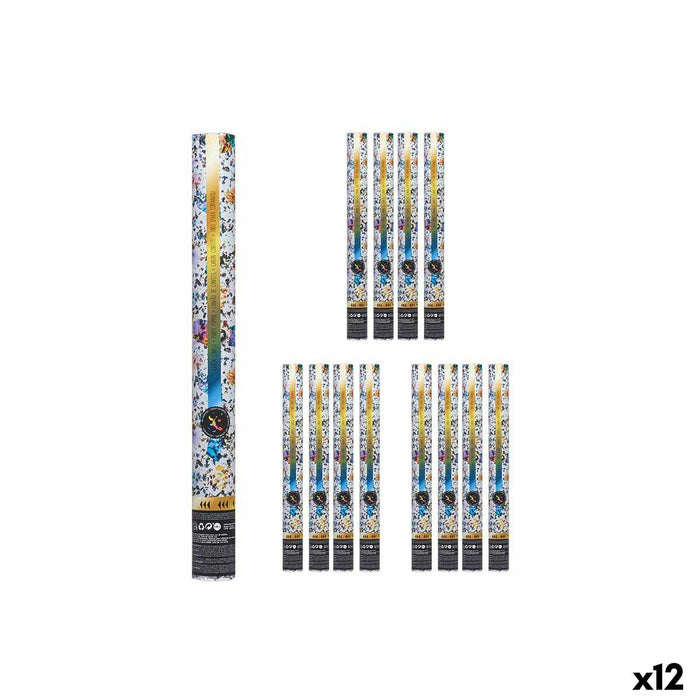 Confetti cannon NAVI-AR-482 Multicolour Paper Cardboard Plastic 5 x 78,5 x 5 cm (12 Units)